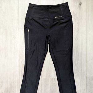 Eddie Bauer Capri Zipper Legging Athletic Pant Black XS